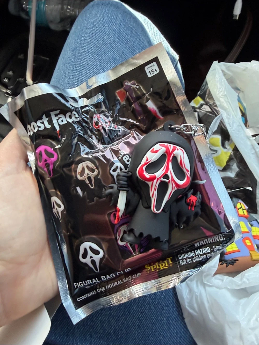Spirit Halloween Keychain Ghostface
